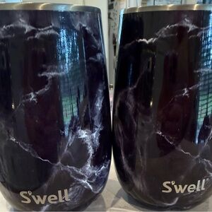 S'well Black and Gray Marble Tumbler
